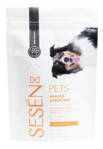 Sesen Pets Snack Colágeno Sabor Bbq, Premios Para Perros