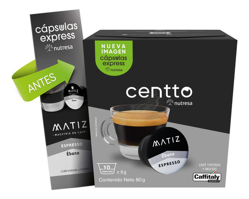 Capsula Café Matiz Ebano Centto - Unidad a $180