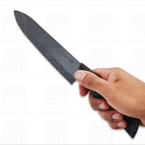 Cuchillo Tres Claveles 1427 Santoku Ceramica Mgo.soft 15 Cms