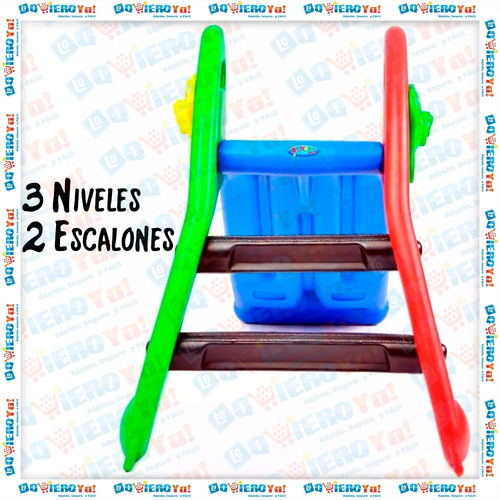 Imagen 8 de 10 de Tobogan Osito Junior Plegable 2 Escalones Rodacross + Cuotas