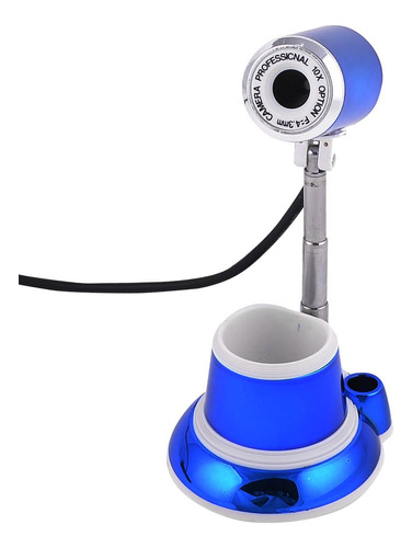 Qtqgoitem Ajustable Usb Mic Pc Camera Cam Azul Negro Modelo: