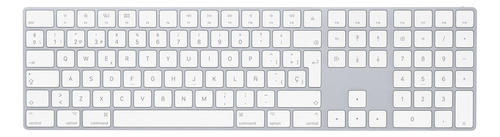 Teclado Apple Magic Keyboard con teclado numérico QWERTY inglês internacional cor branco