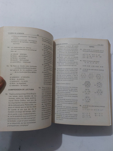 Libro Solucionario Exámenes De Admisión Uni 1995 -1 A 2002-1 (Usado)
