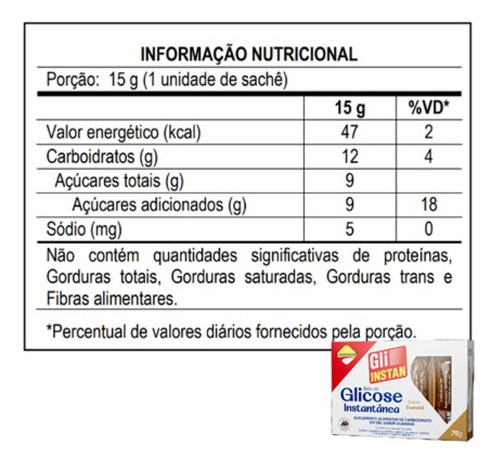 Gli-instan Lowçucar Sabor Guaraná Caixa Com 5x15g Kit Com 12