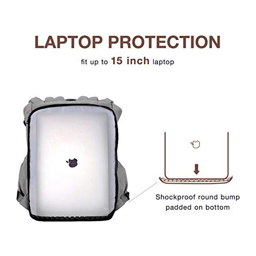Mochila Para Camara Dslr Antirrobo E Impermeable Gris