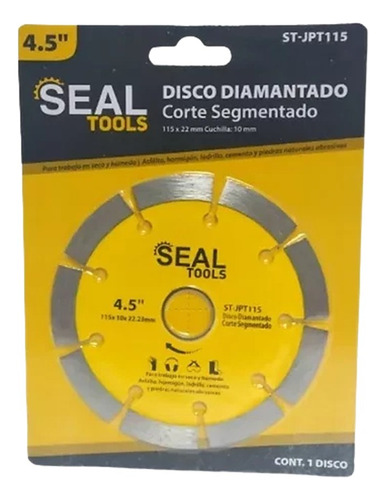 Disco De Corte Segmentado 4 1/2puLG Diamantado Somos Tienda*