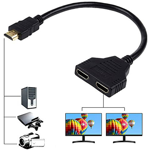 Adaptador Dama 1 2 Via Divisor Para Hd Led Lcd Tv Soporte Zg