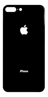 Tapa Trasera Vidrio Compatible Con iPhone 8 Plus Negro Black