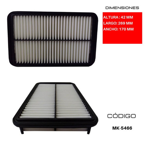 Filtro De Aire Toyota Corolla 4l 1.8l 16v 1993-2002