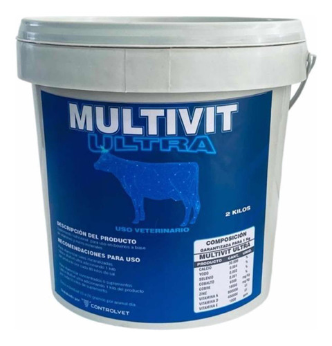 Suplemento Vitaminico Y Mineral Para Bovinos  X 2 Kg