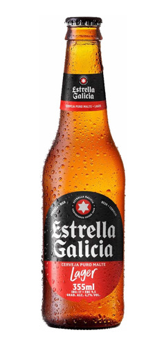 Cerveza Estrella Galicia Lager Botella 355ml X12 Unidades