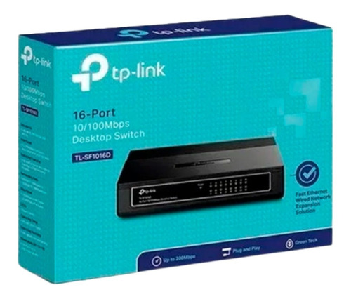 Switch Tp-link 16 Puertos 10/100 Mbps Desk Model Tl-sf1016d