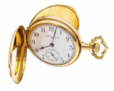 Reloj De Bolsillo Elgin 14k Oro Rosado