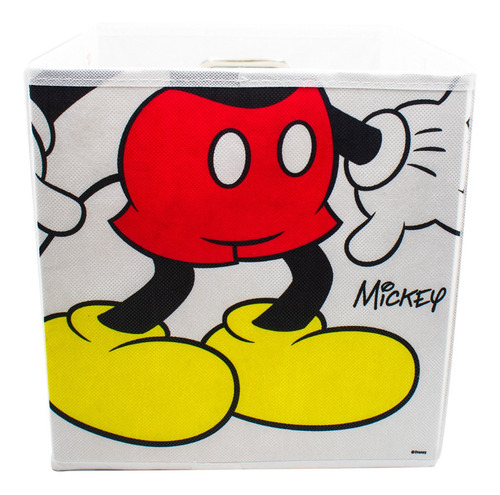 Caja Canasta Cesta Almacenamiento Organizacion Mickey Disney Color Blanco