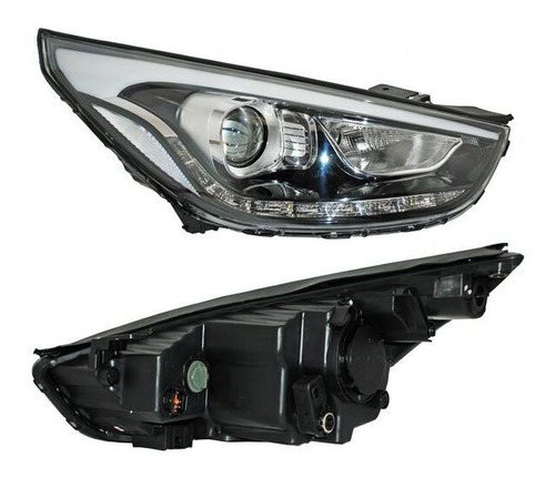 Faro Hyundai Ix35 15/ Tucson 10-15 Amer Elect Leds Derecho