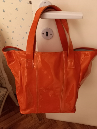 Cartera Usada Plastico Naranja C Estuche. Premiun  