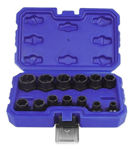 Set Dados Extractores Pernos Y Tuercas 13 Pcs 1/4  A 19mm