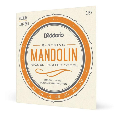 Encordoamento Para Bandolim / Mandolin Daddario Ej67 Jogo