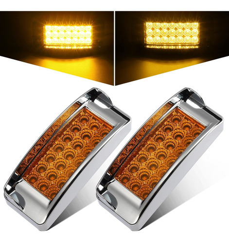 Repuestoam 2 Luz Led Rectangular 6 21 Diodo Bisel Visera