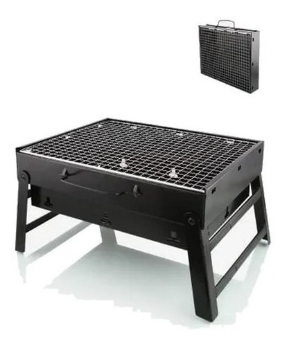 Asador Portatil A Carbón Bbq Camping Acero Inoxidable