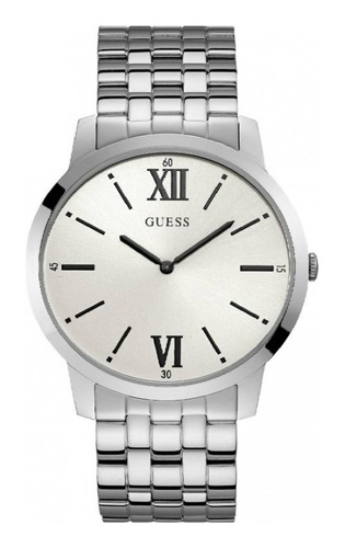 Reloj Guess Broker Acero Inoxidable Plateado Blanco W1072g1