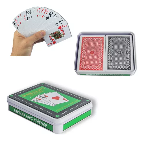 Jogo De Baralho 108 Cartas Em Plástico Poker Truco Magica - mjs