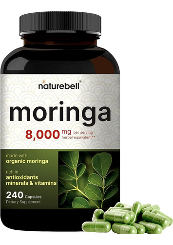 Suplemento En Cápsula Naturebell Suplemento Moringa Vitamina En Botella De 0l 240 Un
