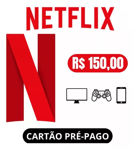 Cartão Presente Netflix - Cartão Pré-Pago para Assinatura Netflix