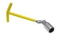 Imagen 2 de 4 de Llave Saca Bujías Cardanica 21mm Amarillo Oregon Lc005