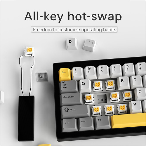 Teclado Mecânico Ajazz Ak650 Cold Crow Cross Rgb Wired