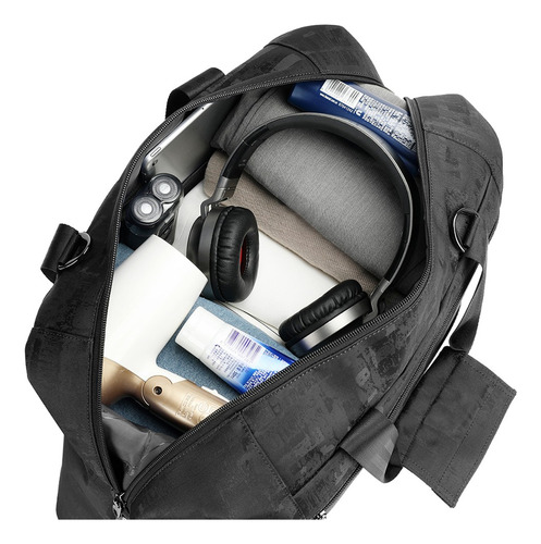 Bolsa De Viagem Masculina Executiva de Bordo Avião Viagem Masculina Luxo Resistente Grande Premium com Alça Cor Preto