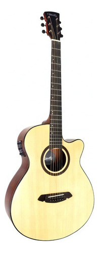 Violao Eletrico Tonante Abalone 40'' Natural Tampo Solido Cor Marrom-claro