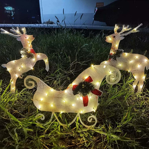 3 Adornos Navideños Para Decoración Exterior Con Forma De Re