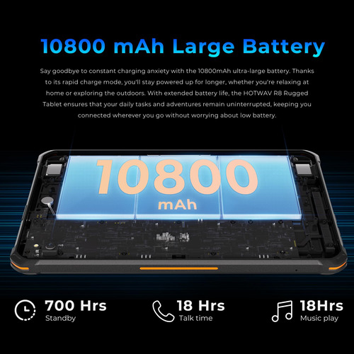 Tablet Hotwav R8 Rugged Android 14 10.1'' Hd+ 12gb + 128gb