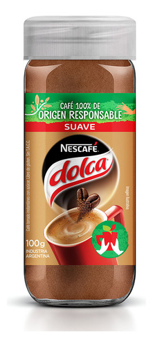 Café Instantáneo Nescafé® Dolca® Suave - Frasco X 100gr