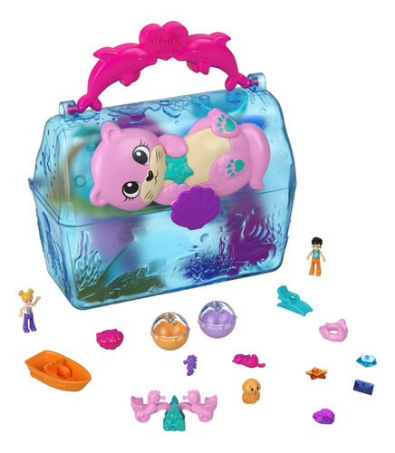 Polly Pocket Set De Juego Bolso De Baúl Bahía Mágica