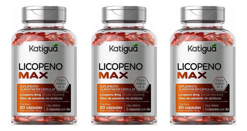 Kit 3 Licopeno Max 60 Cápsulas. Katigua