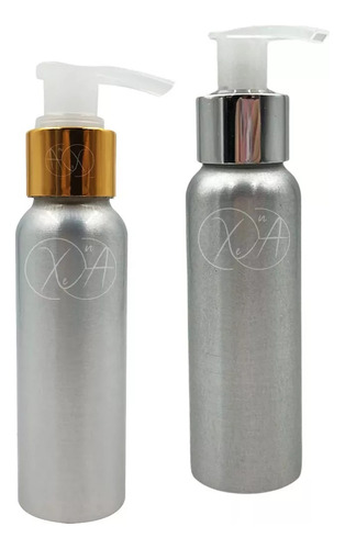 Botellas Aluminio 80 Ml Dosificadores Plata De Lujo X 6 Pz
