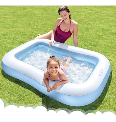 Imagen 4 de 7 de Pileta Inflable Rectangular Intex 57403 166x100x28cm 102l