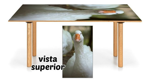 Vinilo Para Mesa Pato Duck Animal Naturaleza Fauna M7