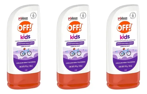 X3 Off Kids Repelente Mosquitos No Irrita 100g 4hs Niños