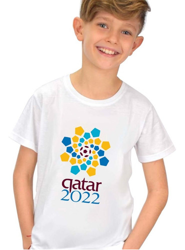 Imagen 3 de 6 de Remera Logo Mundial Qatar Hombre Mujer Niños Varios Diseños