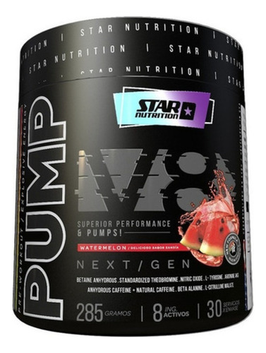 Star Nutrition Pre Entreno Pump V8 Next Gen Watermelon 285g