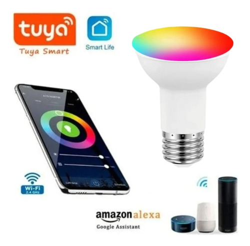 Lâmpada Led Par20 7w E27 Smart Wi-fi Rgb Mult Cores Bivolt