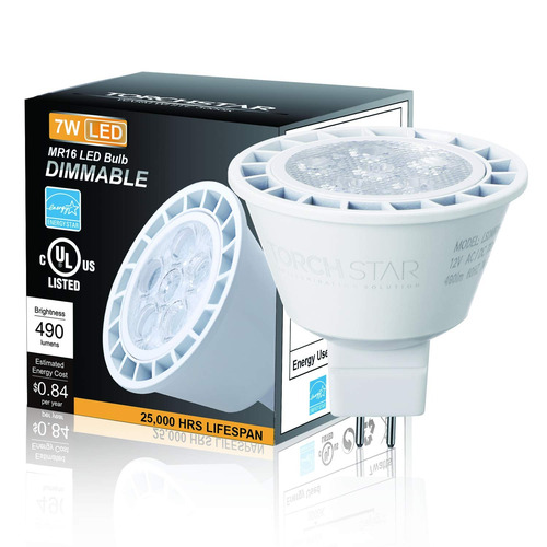 Bombilla Mr16 Gu5.3 Torchstar Regulable De Luz Led, 7w (50w