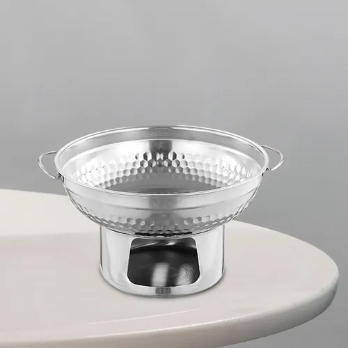 Alcohol Stoveup Hot Pot Chafing Dish 23 X 13,4 Cm Plateado