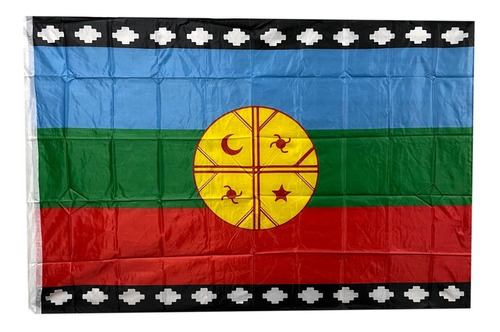 Bandera Mapuche 120 X 180cm Poliester 23871-25