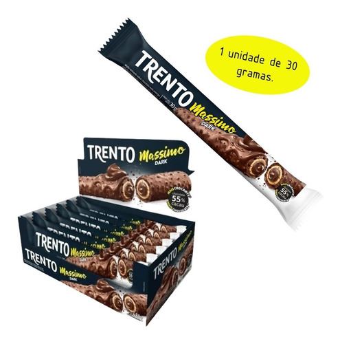 Chocolate Trento Massimo Dark 55% Cacau C/16un 30g Cada 