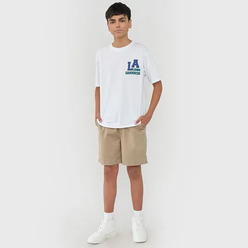 Polera Niño Teen Core Blanco Corona