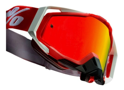 Antiparra 100% Racecraft Espejada  Snow Ski Nieve Rojas  Rp